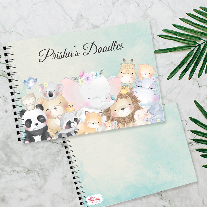 Watercolor Animals Personalised Art Book