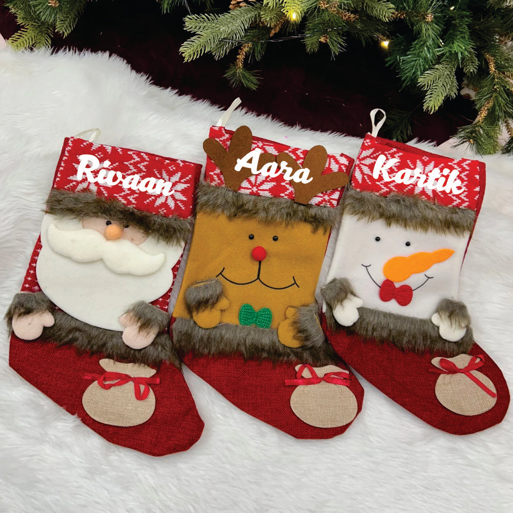 Babble Wrap Jolly Joy Stocking (Set of 3)