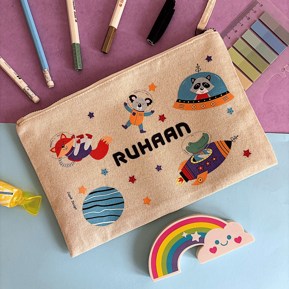 Astro Animals Pencil Case (Canvas)