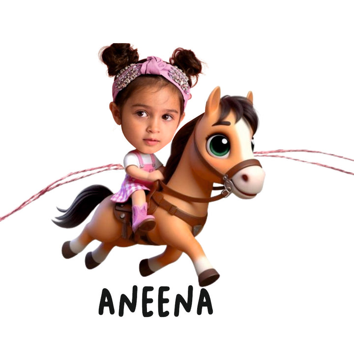 Babble Wrap Personalised Caricature Rakhi - Riding High