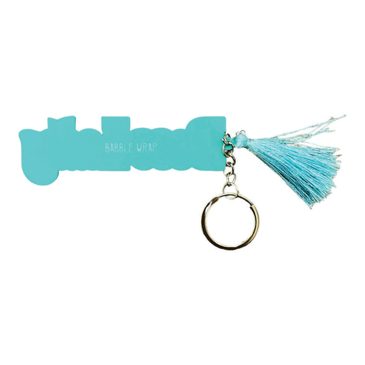 2 Layer Personalized Keychain- Blue Grey