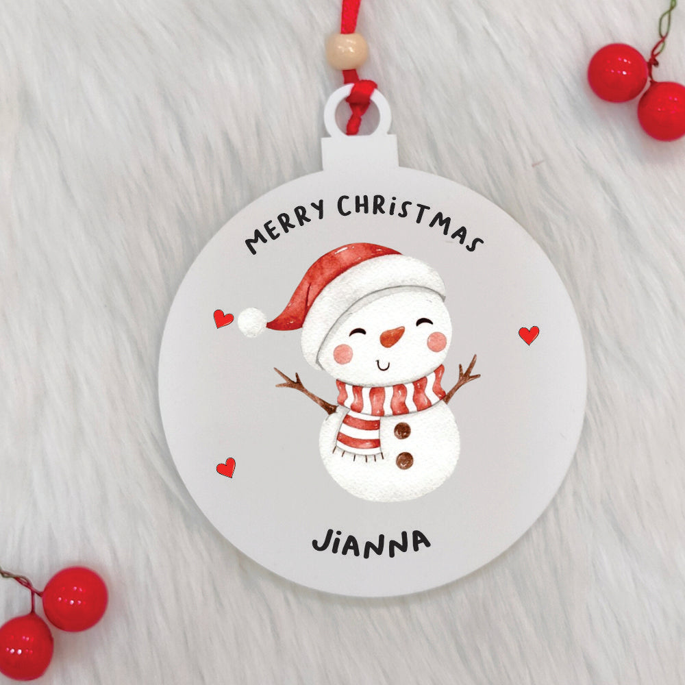 Babble Wrap Merry Snowman Ornament