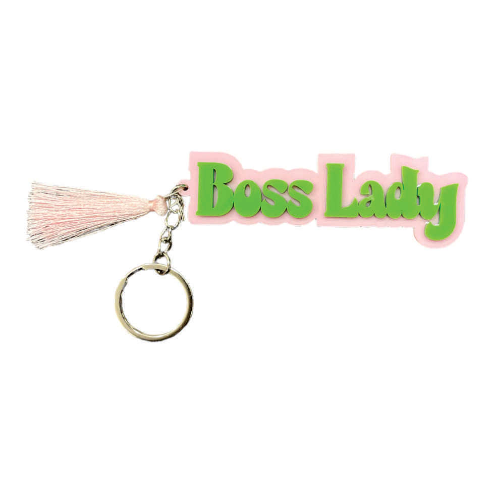 2 Layer Personalized Keychain- Rose Green