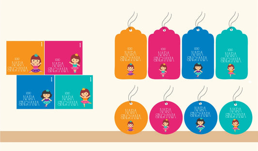 Personalised Gift Tag Set - Ballerina, Set of 80