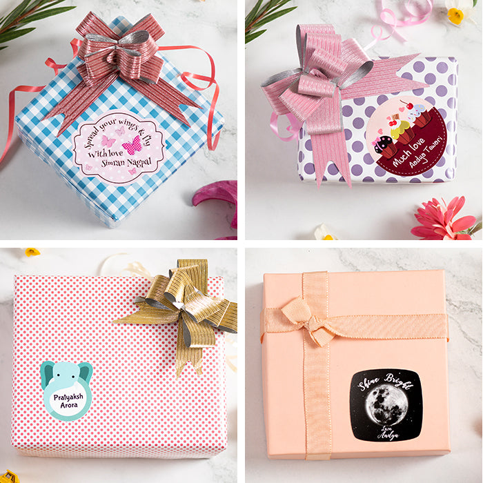 Personalised Gift Sticker - Flowersnmore - Set of 60