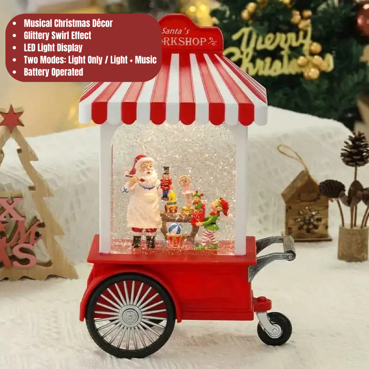 Babble Wrap Elf & Santa's Workshop- Light Up Musical Cart