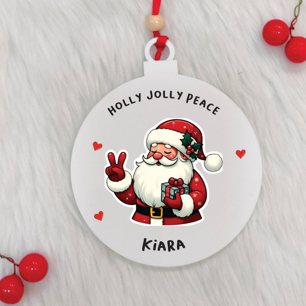 Babble Wrap Ho Ho Ho Santa Ornament
