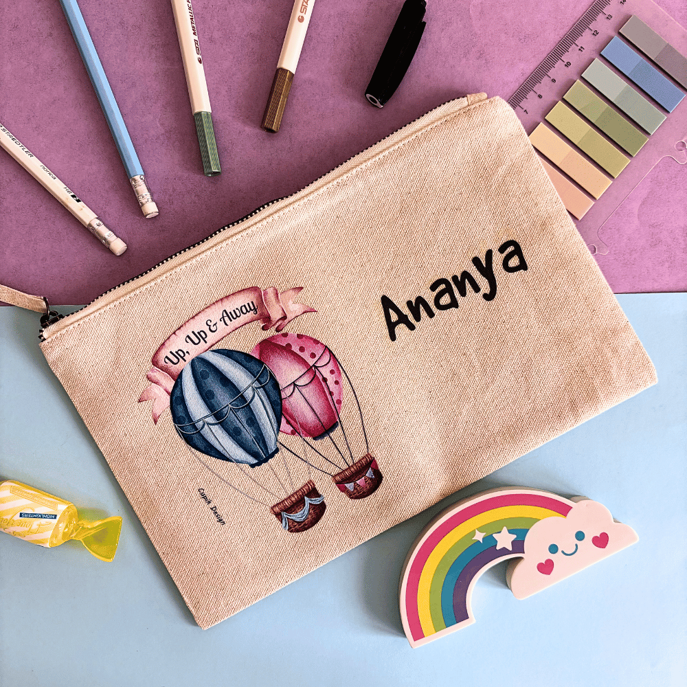 Hot Air Balloon Pencil Case (Canvas)