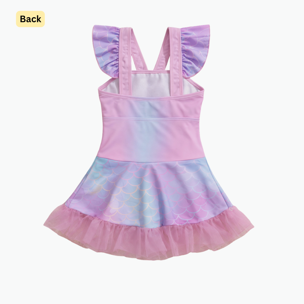 Pastel Shell Swim Dress