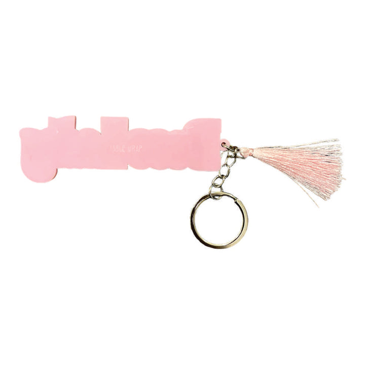 2 Layer Personalized Keychain- Rose Green