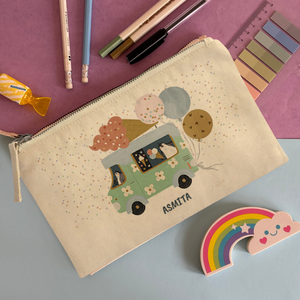 Icecream Pencil Case (Canvas)