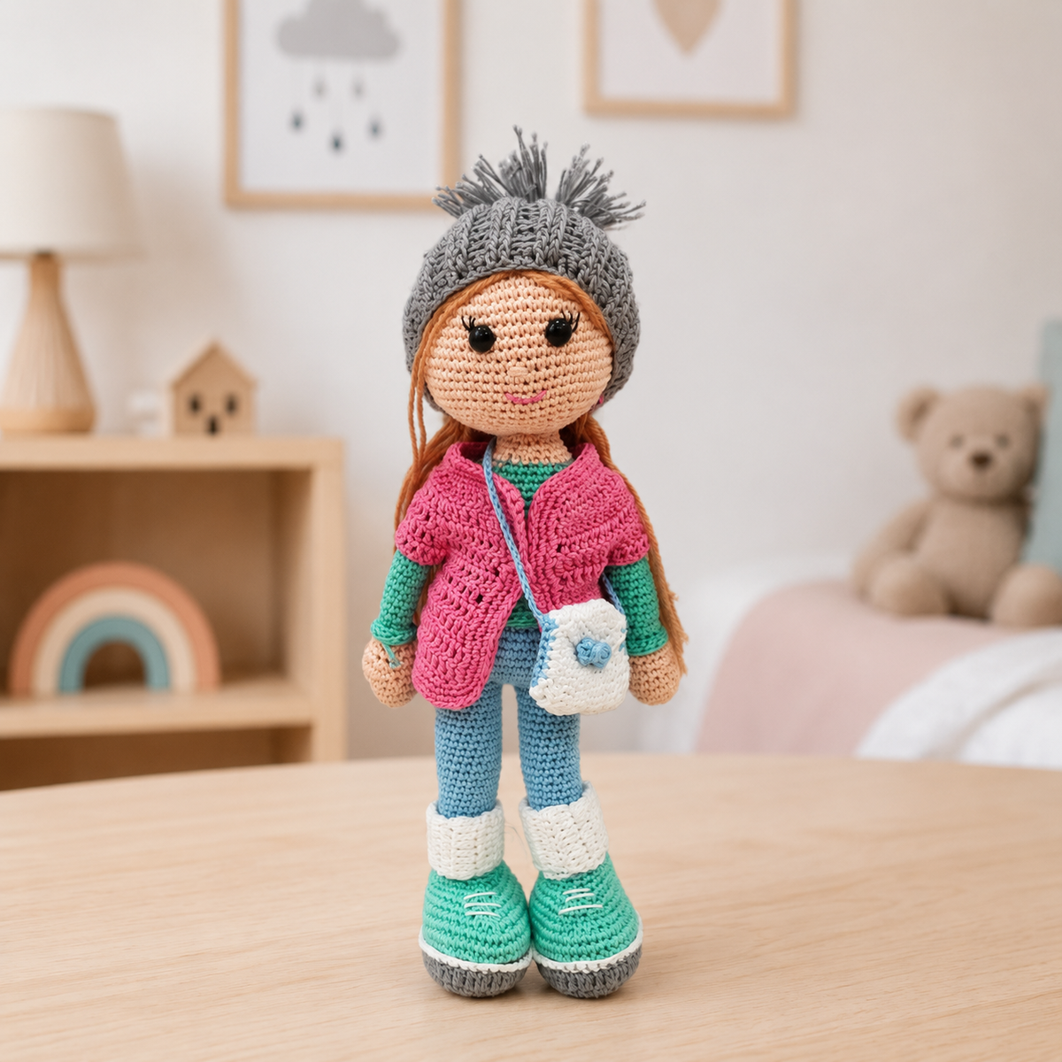 Crochet Doll - Beanie Rosie