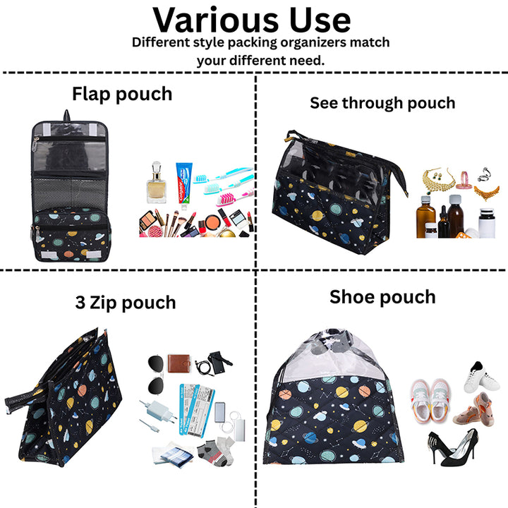 Multi use pouch set- 4 piece set -Space