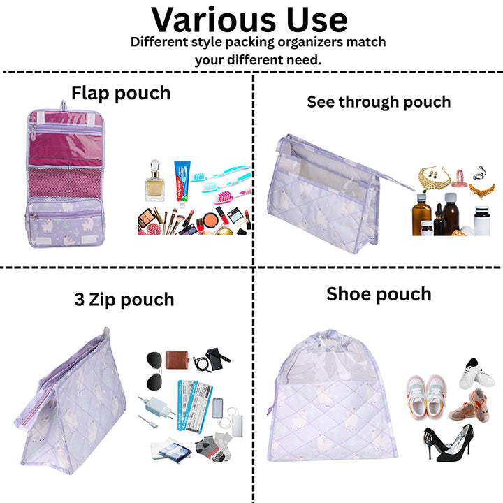 Multi use pouch set- 4 piece set -Llama