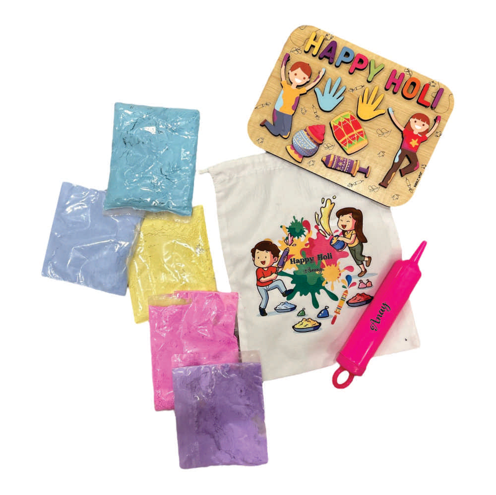 Holi Grande Hamper (Puzzle, Potli, Pichkari, Organic Colours)