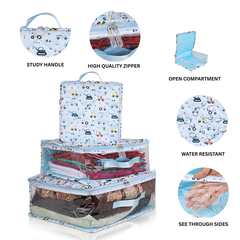 Travel cubes- 3 piece set- Vehicles