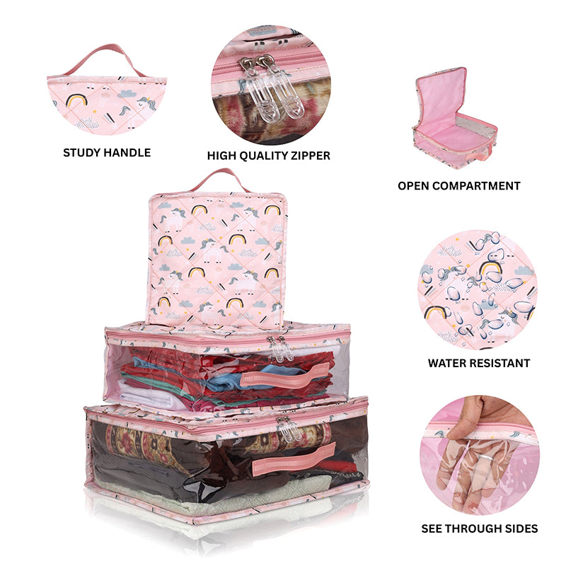 Travel cubes- 3 piece set- Unicorn
