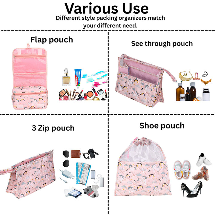 Complete travel set- 7 piece set - Unicorn