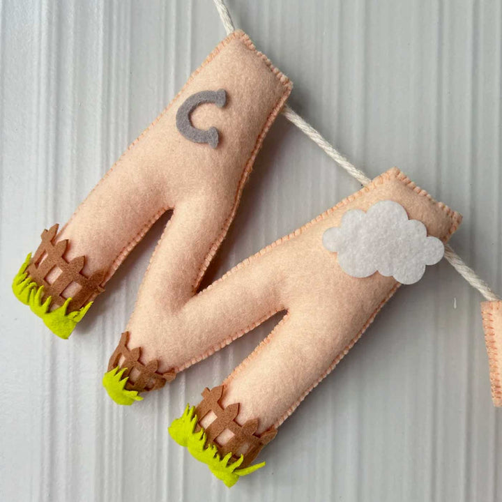 Babble Wrap The Wild West Name Bunting/Garland - Cow Girl