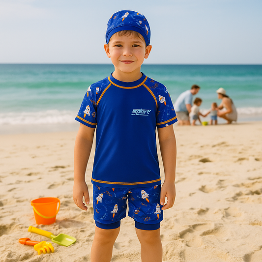 2 pcs Rocket Explorer Swim Set with Cap