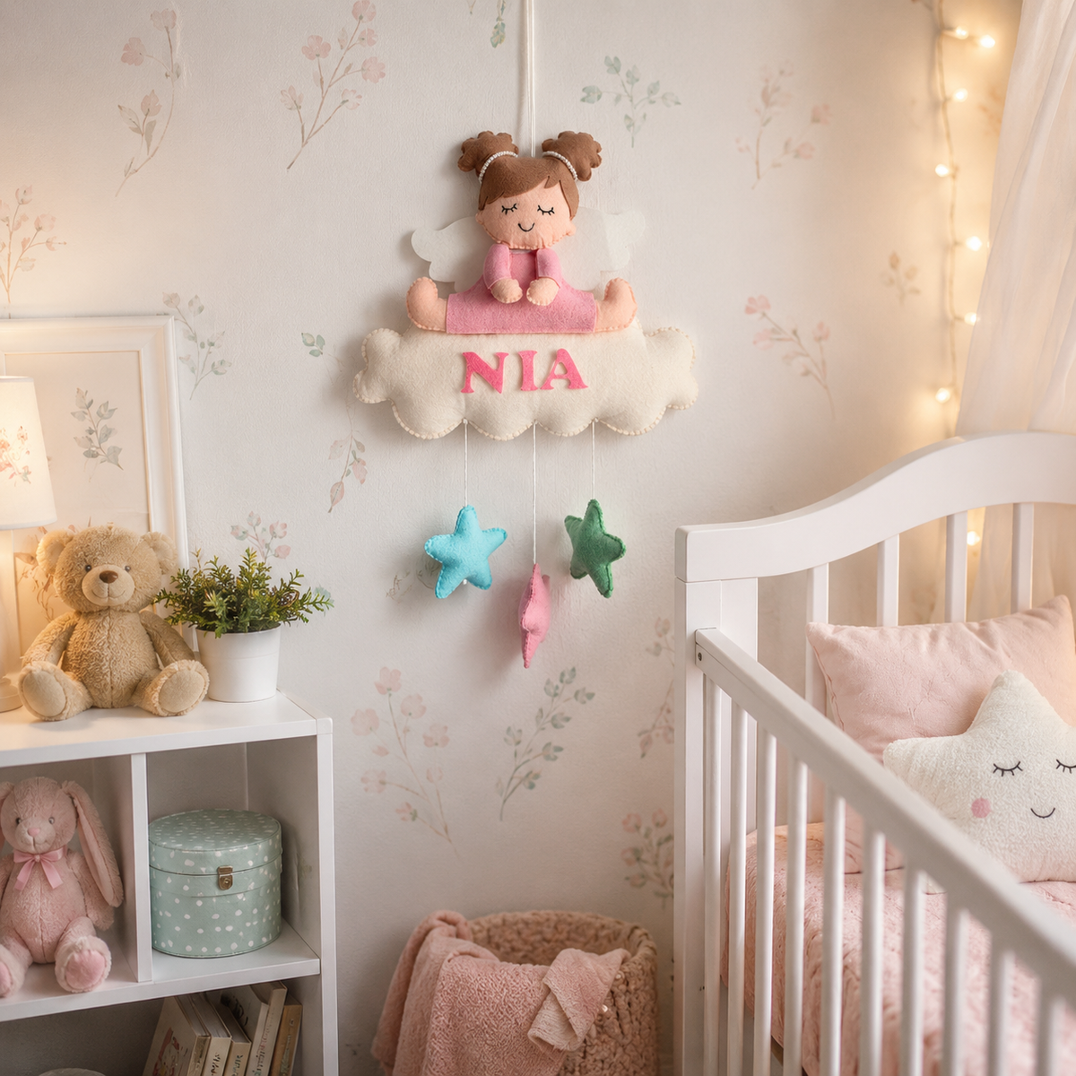 Babble Wrap Starry Angel Name Hanging