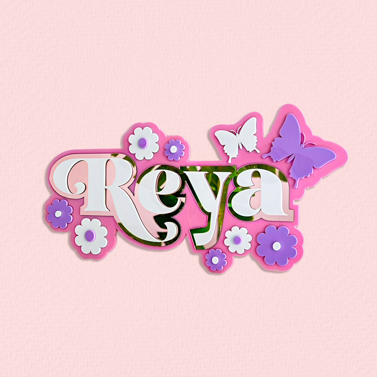 3 Layer Name Plaque- Garden Grace