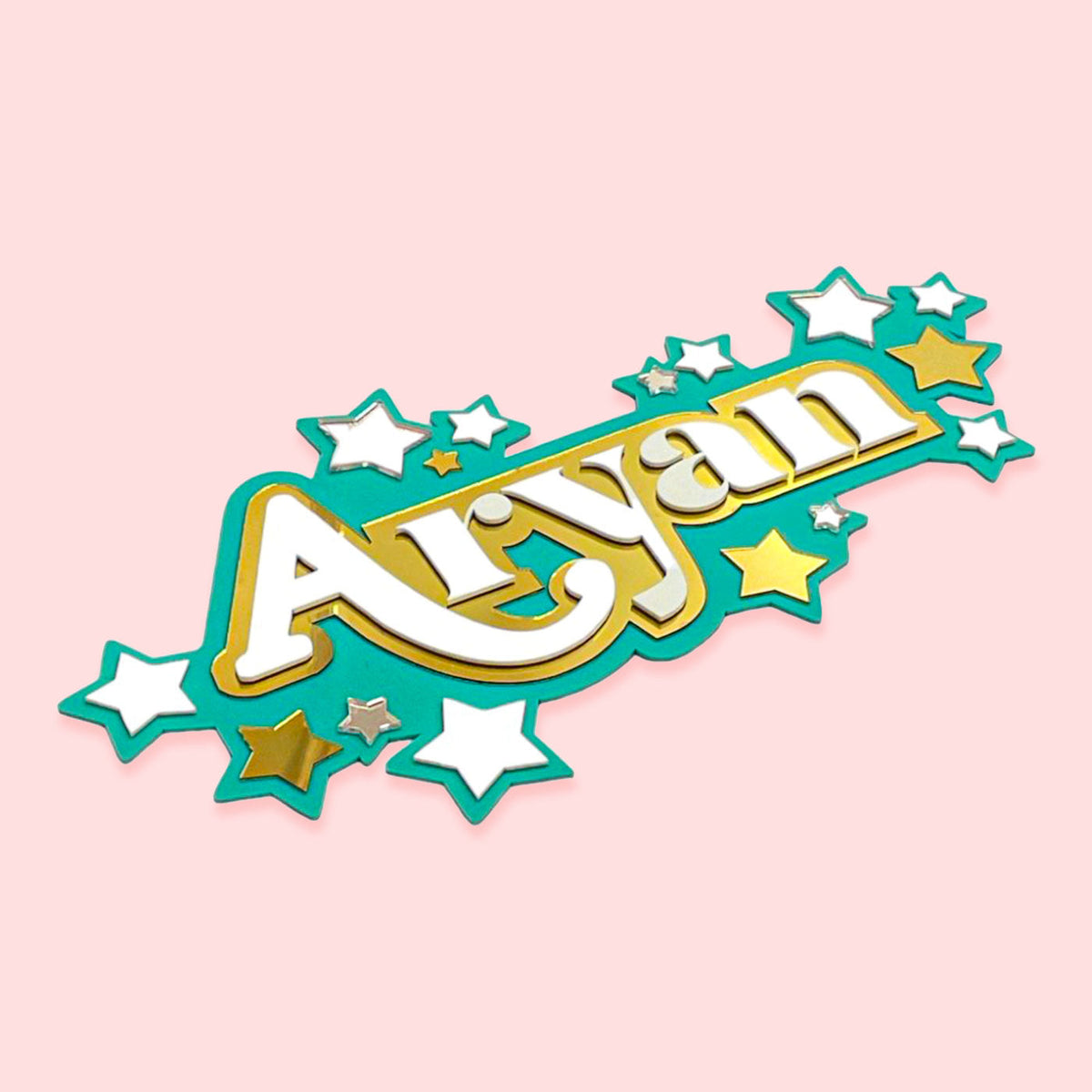 3 Layer Name Plaque- Stars