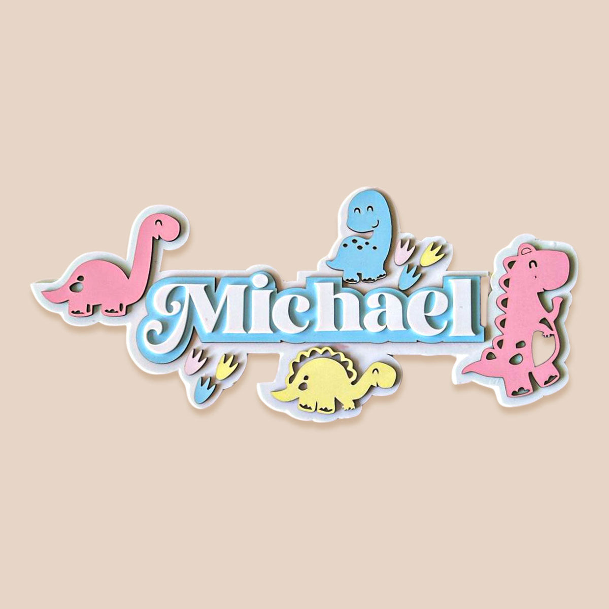 3 Layer Name Plaque- Dino Domain