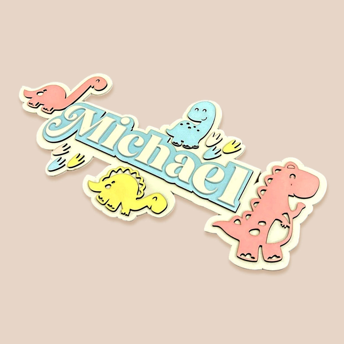 3 Layer Name Plaque- Dino Domain