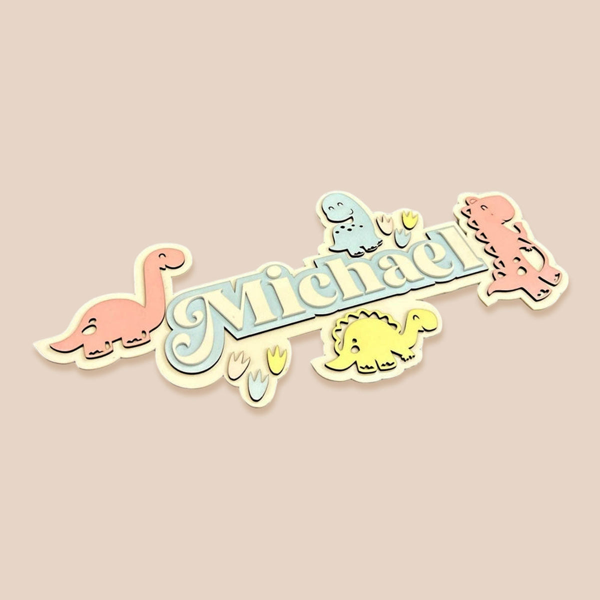 3 Layer Name Plaque- Dino Domain