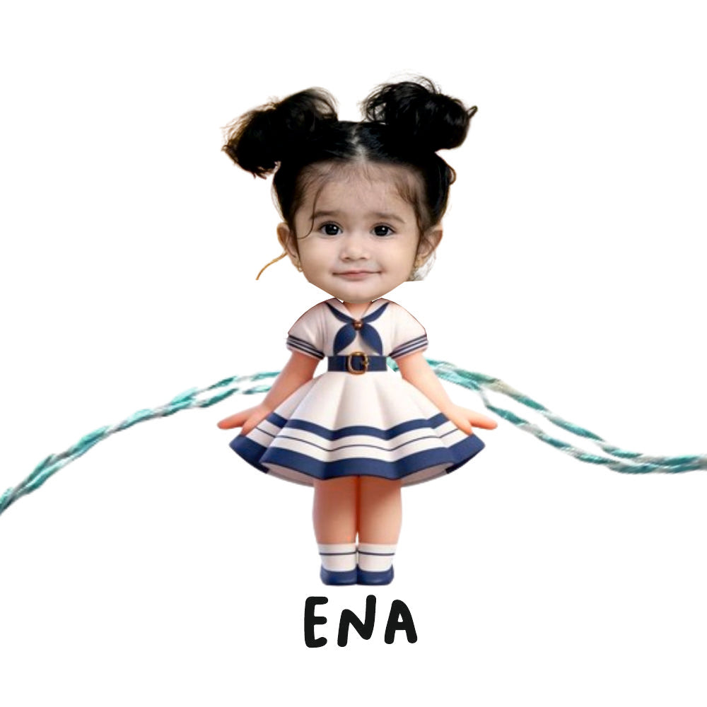 Babble Wrap Personalised Caricature Rakhi - Darling Diva