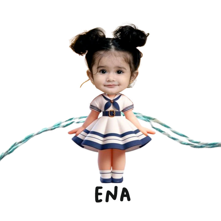 Babble Wrap Personalised Caricature Rakhi - Darling Diva