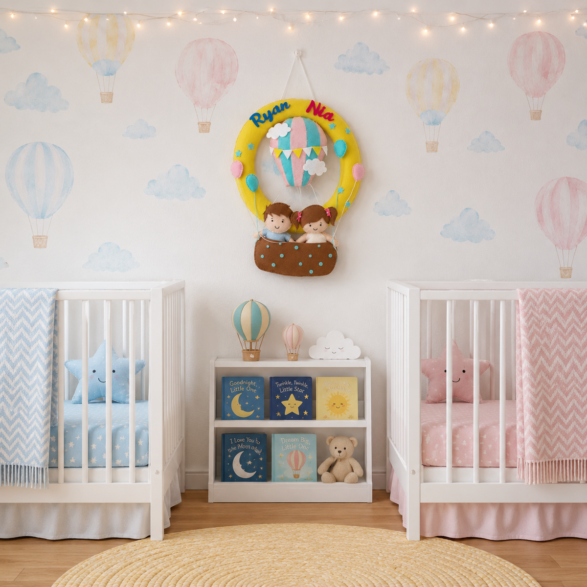 Babble Wrap Hot Air Balloon Buddies Name Hanging