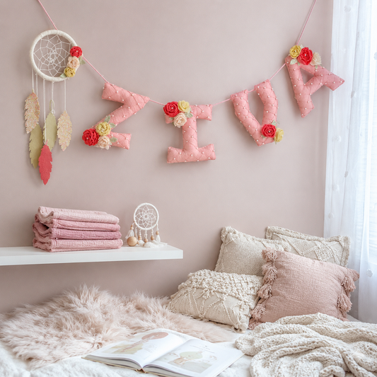 Babble Wrap Embellished Dreamcatcher Name Bunting/Garland