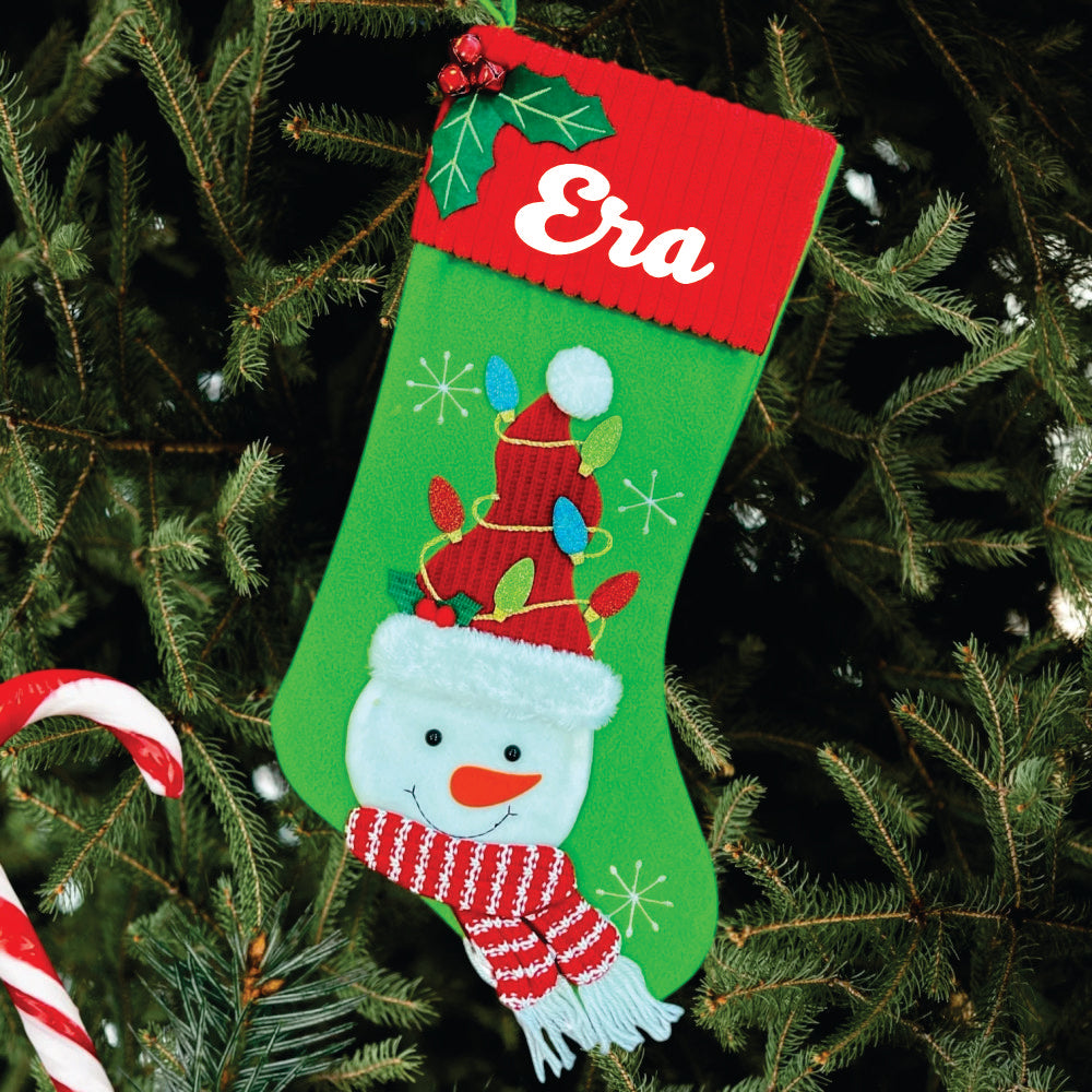 Babble Wrap Luxury Mistletoe Stocking (Snowman)