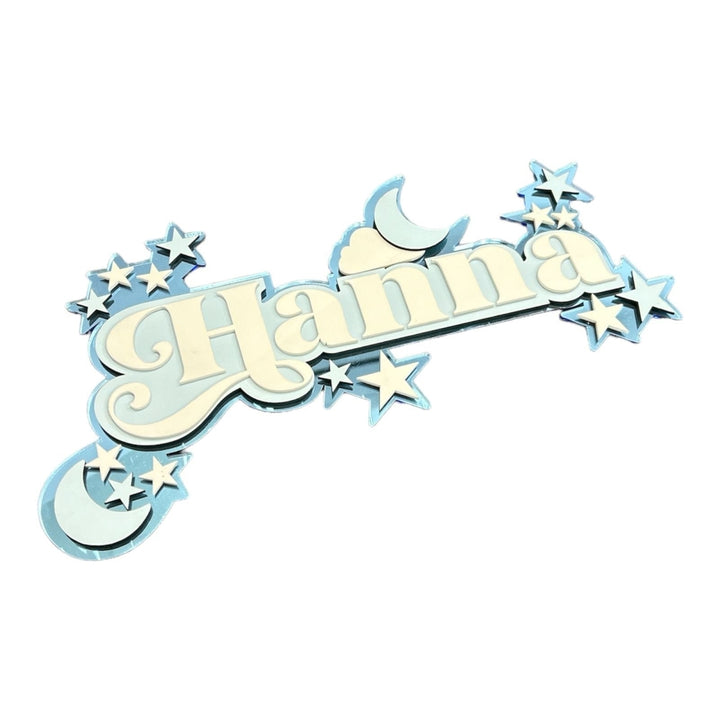 3 Layer Name Plaque- Moon Magic