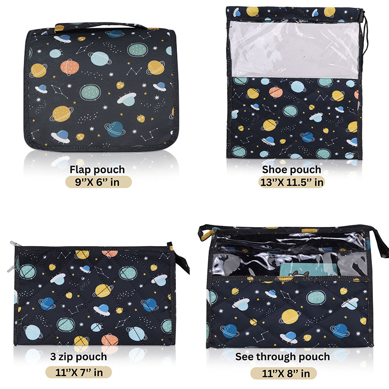 Multi use pouch set- 4 piece set -Space