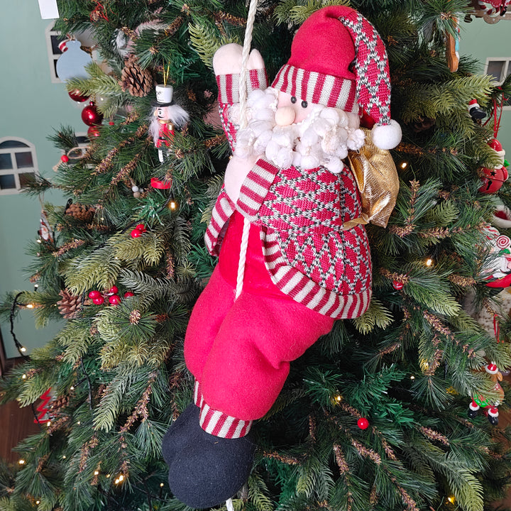 Candy Knit Santa on a Tree