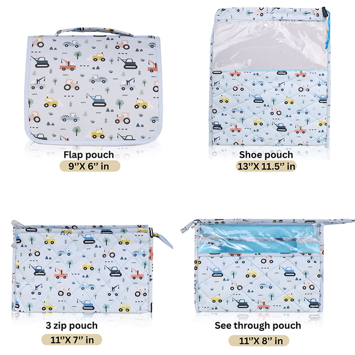 Multi use pouch set- 4 piece set -Vehciles