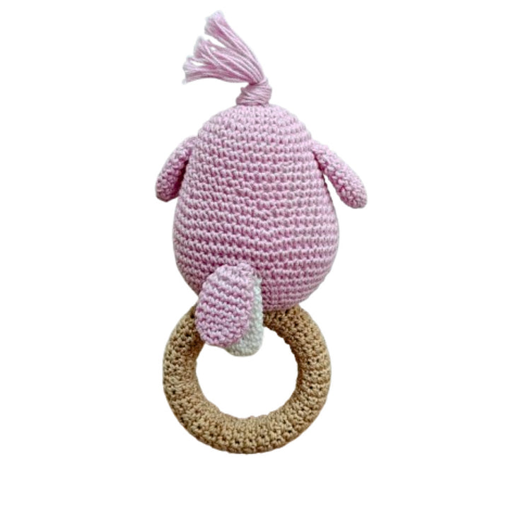 Crochet Rattle - Blush Birdie