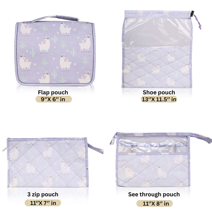 Multi use pouch set- 4 piece set -Llama
