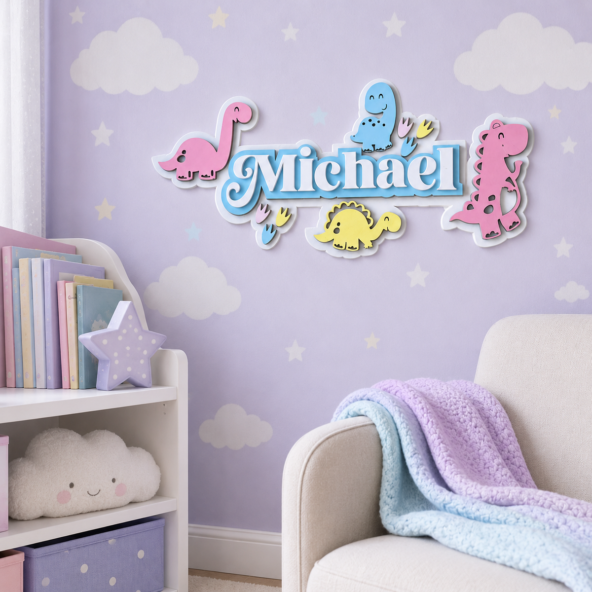 3 Layer Name Plaque- Dino Domain