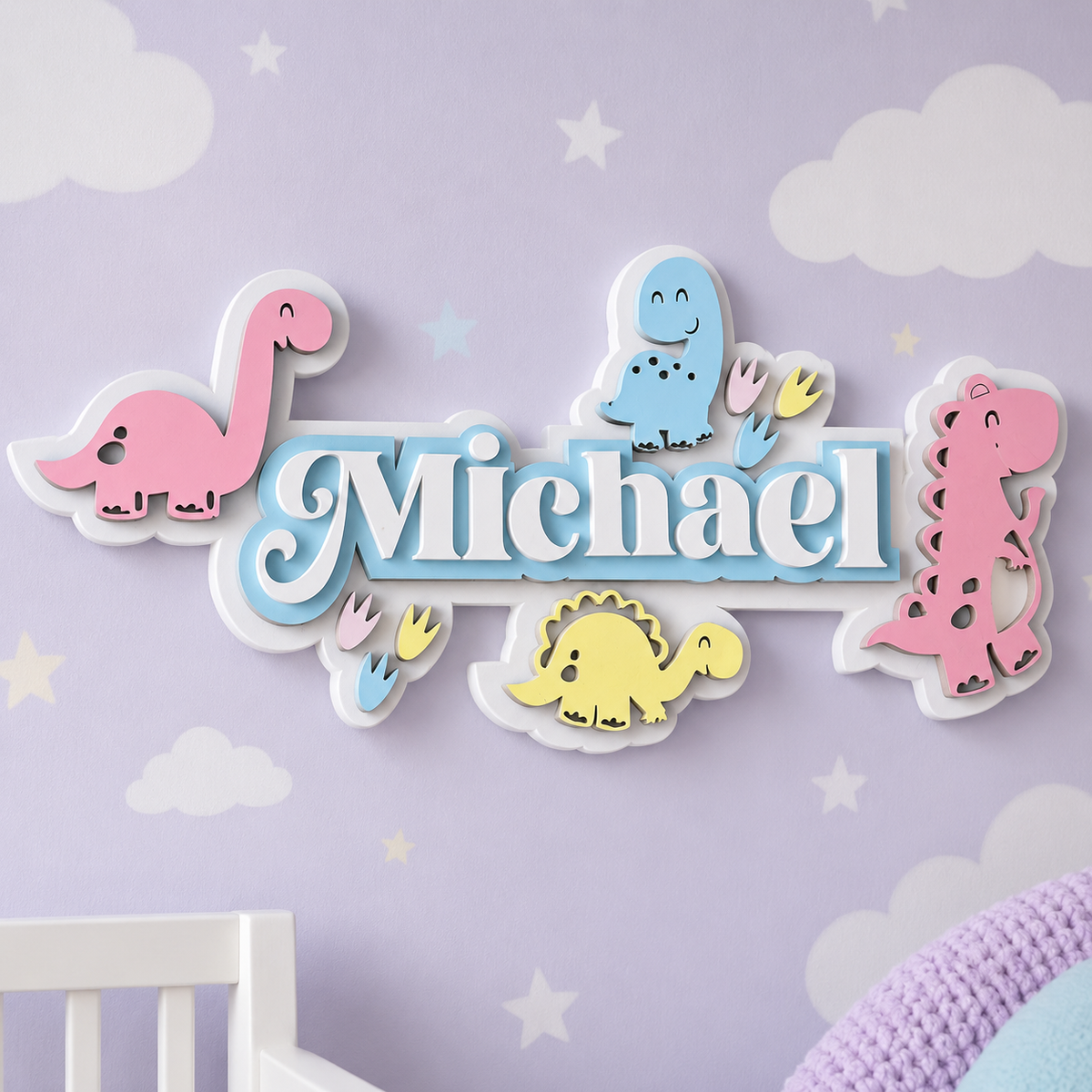 3 Layer Name Plaque- Dino Domain