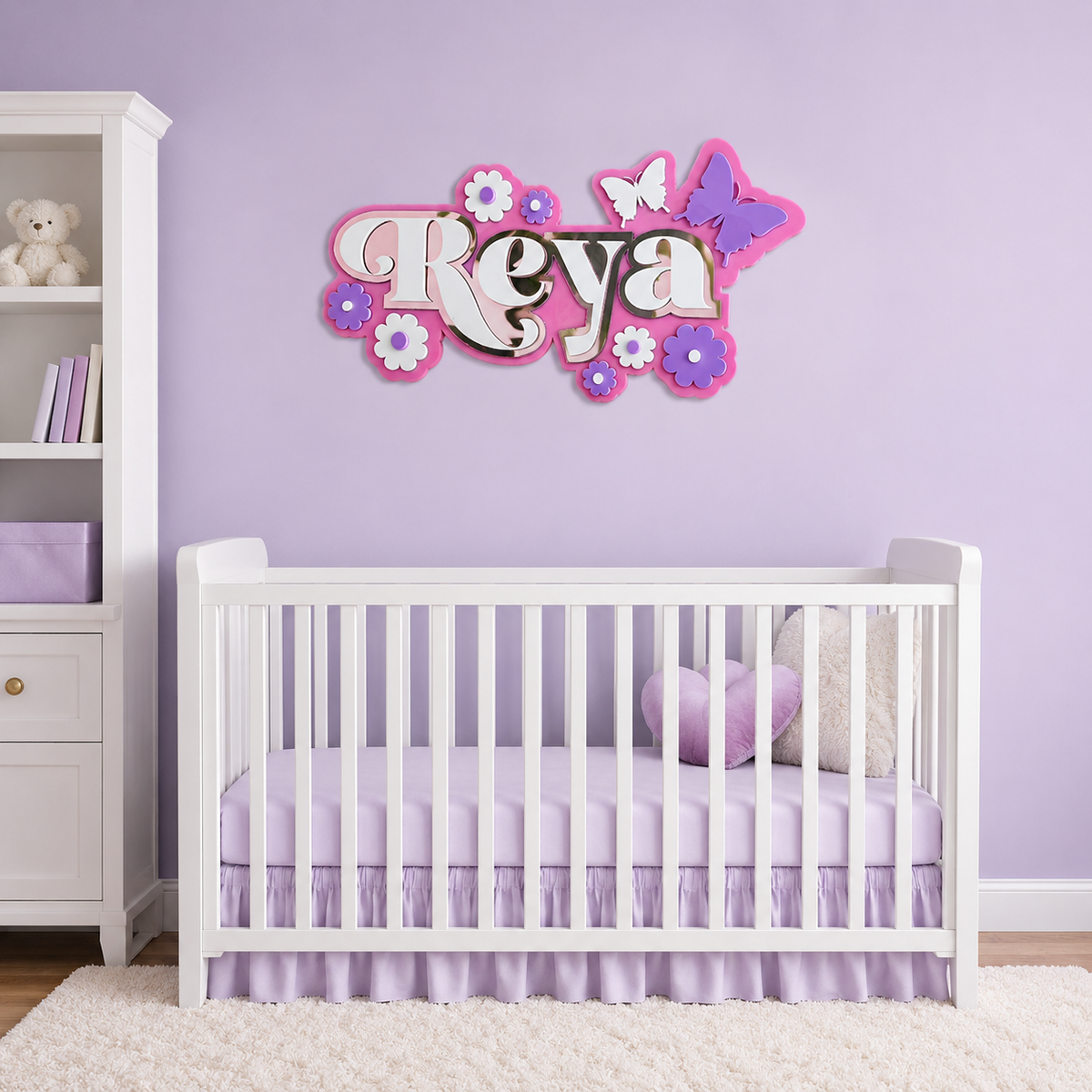 3 Layer Name Plaque- Garden Grace