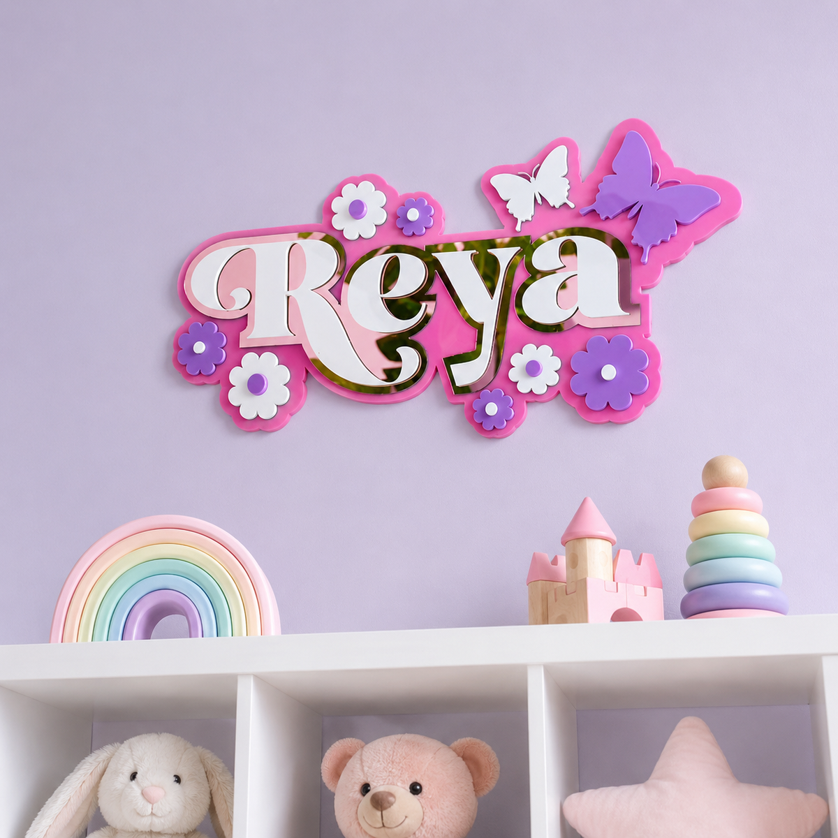 3 Layer Name Plaque- Garden Grace