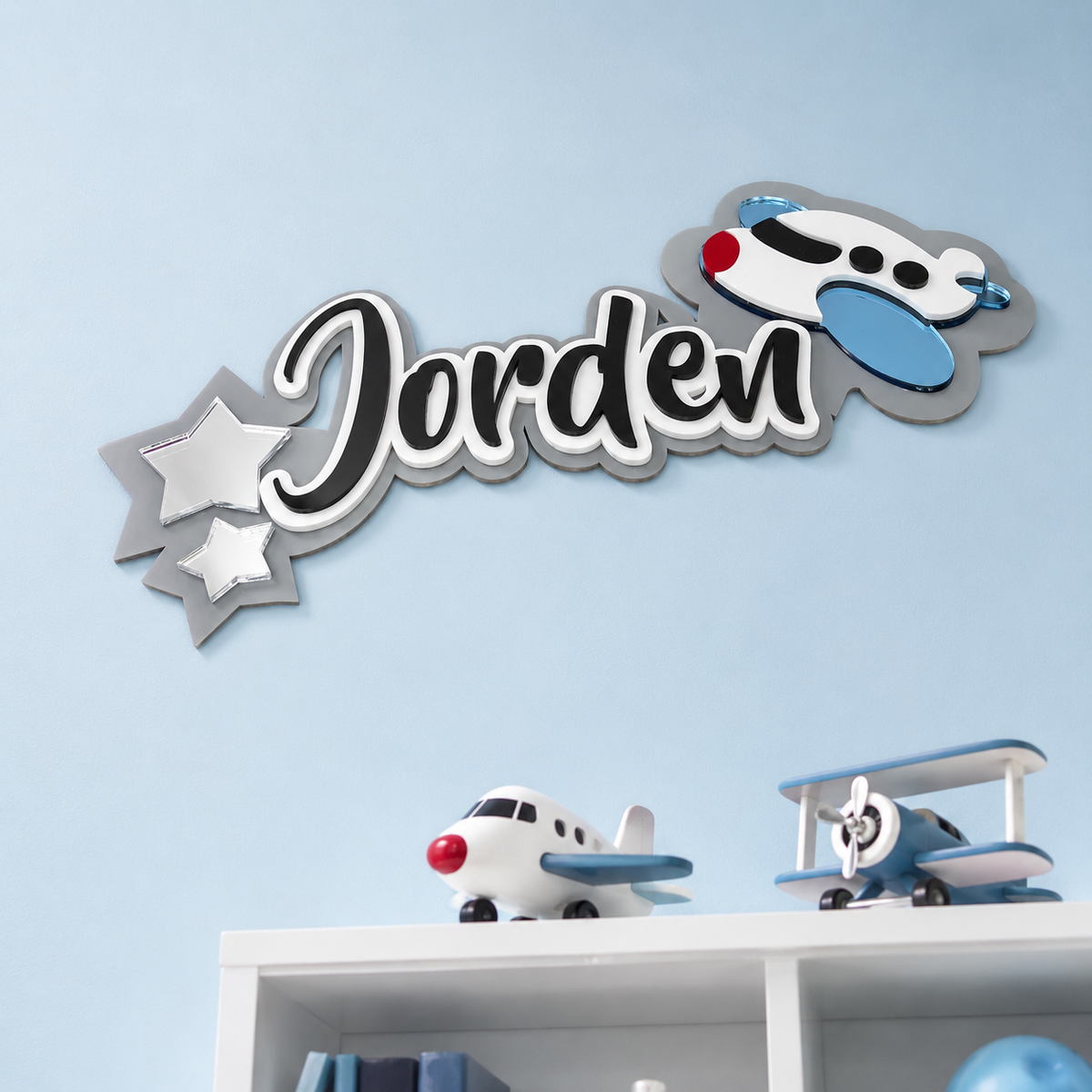 3 Layer Name Plaque- Starry Skies