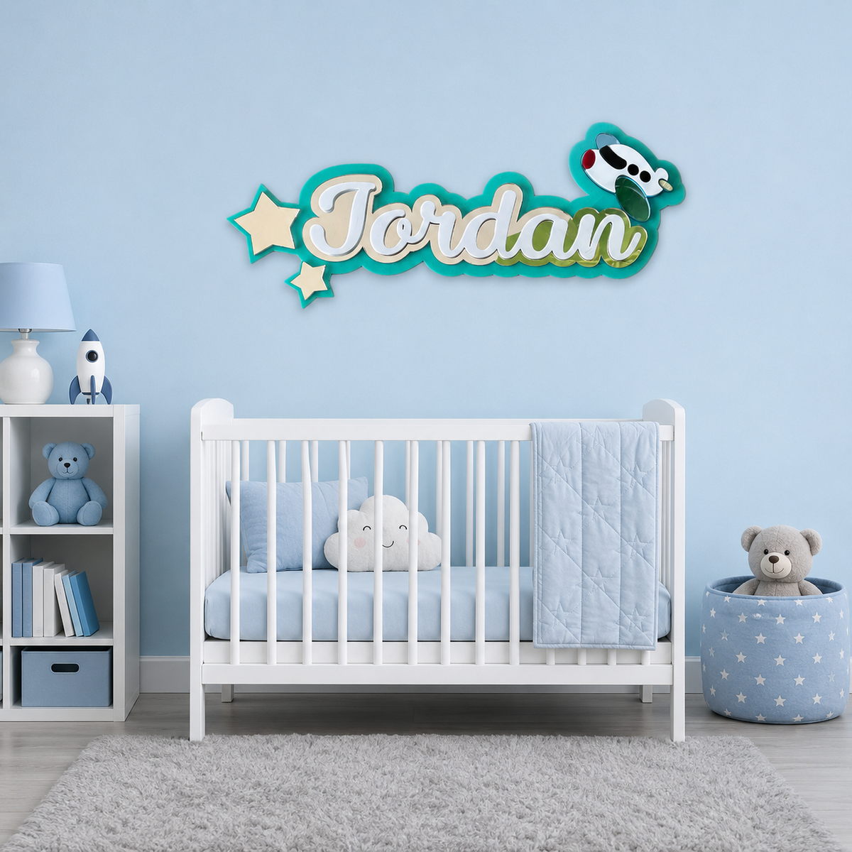 3 Layer Name Plaque- Starry Wings