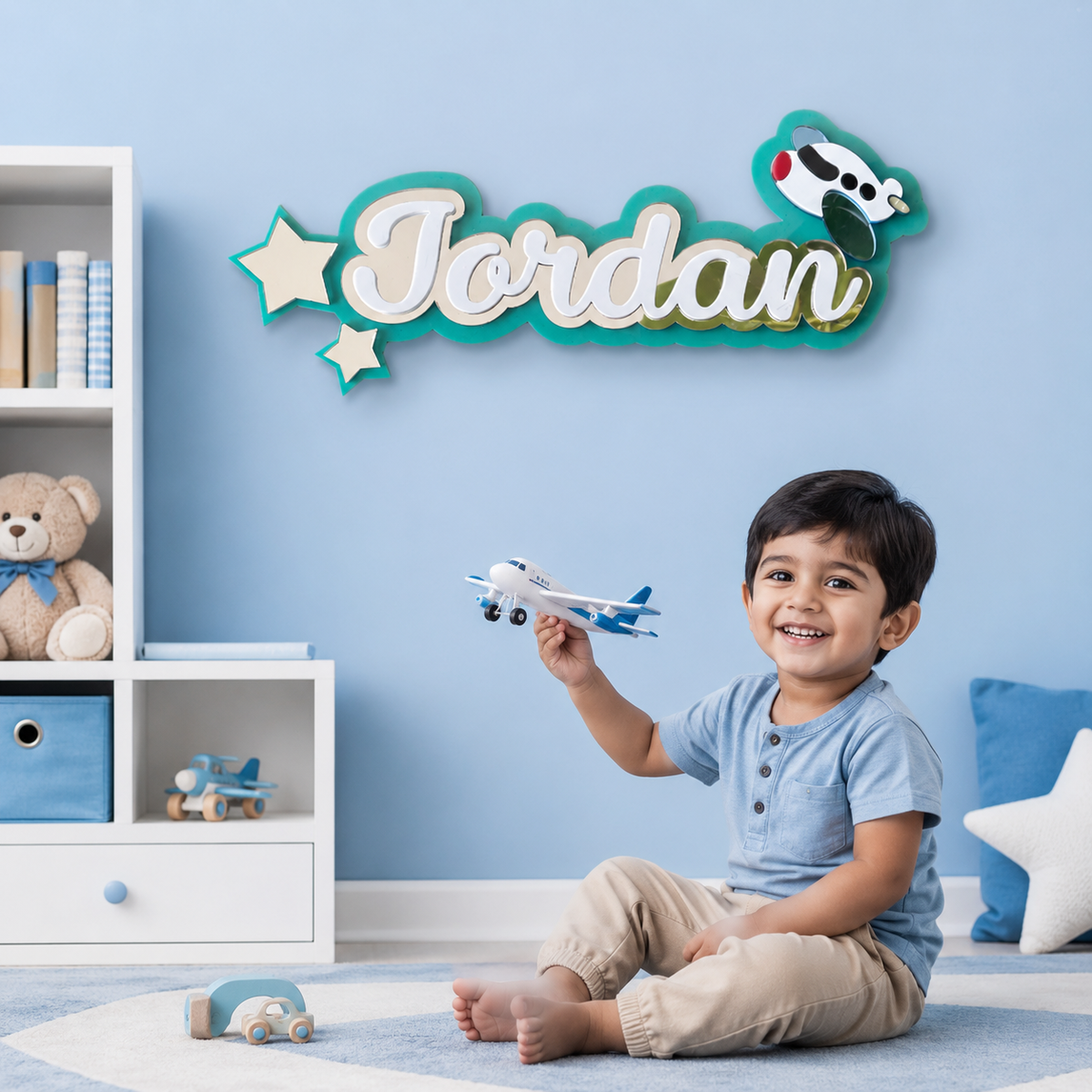 3 Layer Name Plaque- Starry Wings