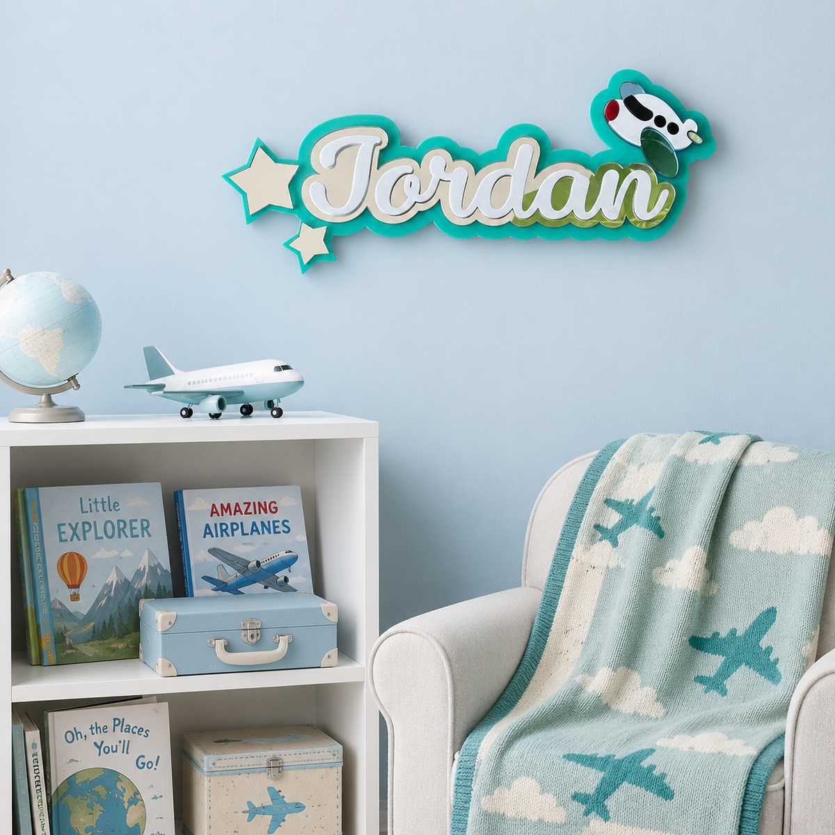 3 Layer Name Plaque- Starry Wings