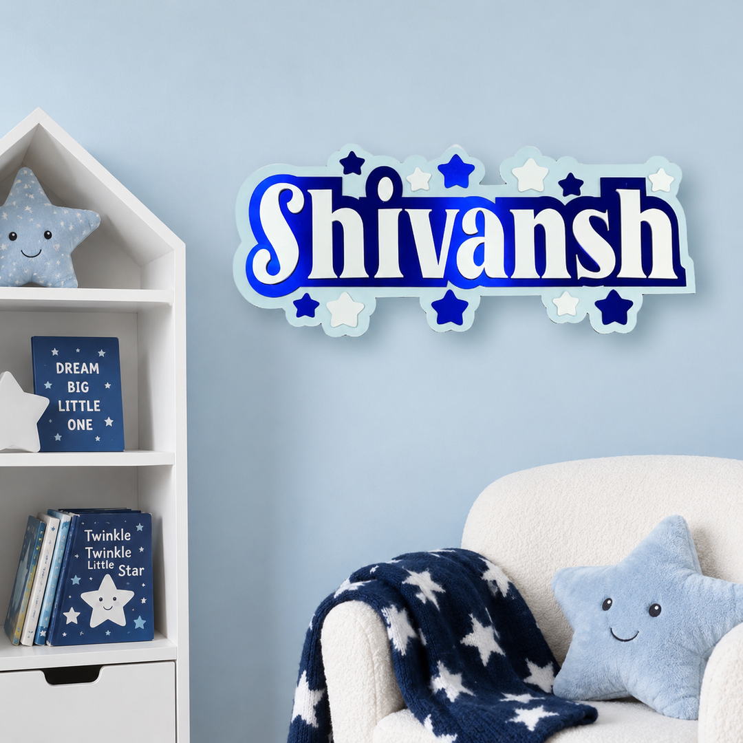 3 Layer Name Plaque - Starlit Haven